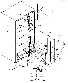 Cabinet Back Diagram and Parts List for SZD25S5W-P1190415WW  Amana Refrigerator