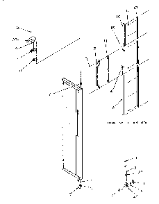 Freezer Door Hinge And Trim Diagram and Parts List for SG521SBL-P1197001WL  Amana Refrigerator
