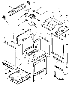 Oven Cabinet Assembly Diagram and Parts List for RST399UL-P1132621NL  Caloric Range