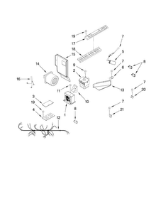 Microwave Interior Parts Diagram and Parts List for JMD2124WS0  Jenn-Air Microwave