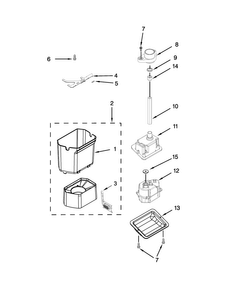 Motor And Ice Container Parts Diagram and Parts List for JS48SSDUDE00  Jenn-Air Refrigerator