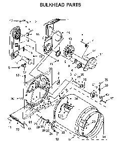 Bulkhead parts Diagram and Parts List for MGD6200KW0  Maytag Dryer
