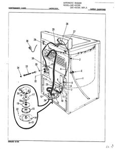Automatic Washer Diagram and Parts List for 6638A  Norge Washer