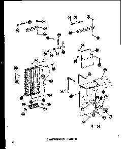 Evaporator Parts Diagram and Parts List for SRI19A-P60350-6W  Amana Refrigerator