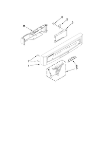 Control Panel And Latch Parts Diagram and Parts List for MDB4709AWB3  Maytag Dishwasher