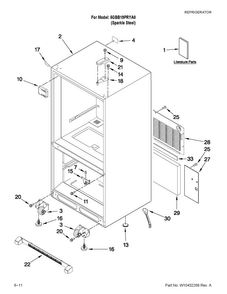 Cabinet Parts Diagram and Parts List for 5GBB19PRYA0  Maytag Refrigerator