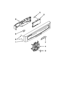 Control Panel And Latch Parts Diagram and Parts List for MDB4630AWS2  Maytag Dishwasher