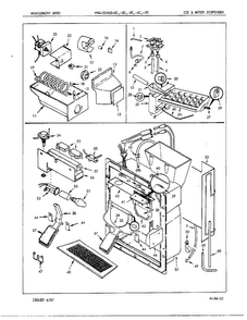 Ice/water Dispenser Diagram and Parts List for 21962C  Admiral Refrigerator