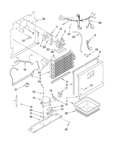 Unit Parts Diagram and Parts List for AQF2013TEW03  Amana Freezer