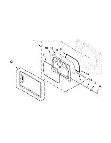 Door Parts Diagram and Parts List for MGDX700XL2  Maytag Dryer