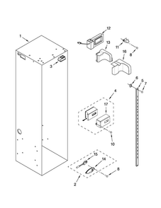 Refrigerator Liner Parts Diagram and Parts List for JS48NXFXDW01  Jenn-Air Refrigerator