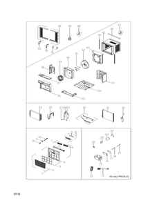 Recommended Spare Parts Diagram and Parts List for CAE25EHQ22  Crosley Air Conditioner