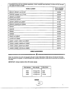 Wire Harnesses Diagram and Parts List for 7493-LEM437  Amana Dryer