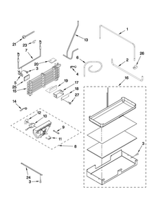 Lower Unit And Tube Parts Diagram and Parts List for JF42SSFXDA00  Jenn-Air Refrigerator