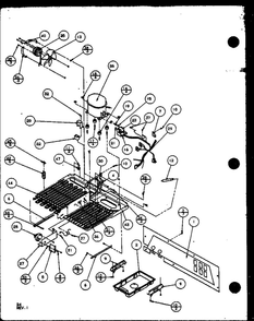 Machine Compartment - Panasonic Compressor Diagram and Parts List for IC4N-P1110801W-SXS  Amana Refrigerator