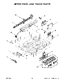 Upper Rack And Track Parts Diagram and Parts List for 66514793N513  Kenmore Dishwasher