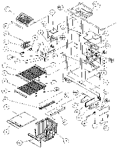 Freezer Shelving & Refrigerator Light Diagram and Parts List for 36761-P1135802W  Amana Refrigerator