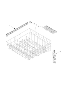 Upper Rack And Track Parts Diagram and Parts List for MDB7759SAB3  Maytag Dishwasher