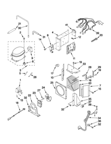 Upper Unit Parts Diagram and Parts List for JB36SSFXLA00  Jenn-Air Refrigerator
