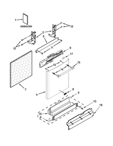 Door And Panel Parts Diagram and Parts List for MDB8979SEZ0  Maytag Dishwasher
