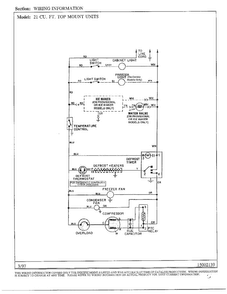 Wiring Information Diagram and Parts List for HMG211770  Admiral Refrigerator