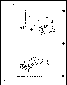 Refrigerator Interior Parts Diagram and Parts List for SRI22E-1-C-P74870-26WC  Amana Refrigerator