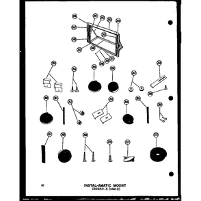 Instal-Amatic Mount C52652-3 Diagram and Parts List for 109-2J P54390-83R Amana Air Conditioner