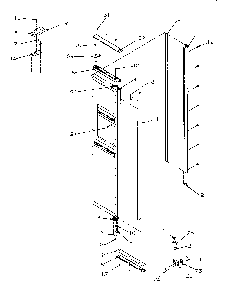 Freezer Door Diagram and Parts List for GSDE3201SW-P1190901WW  Amana Refrigerator