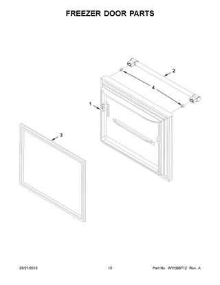 Freezer Door Parts Diagram and Parts List for MBF2258FEZ03  Maytag Refrigerator