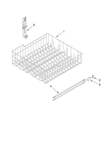 Upper Rack And Track Parts Diagram and Parts List for MDB4630AWW4  Maytag Dishwasher