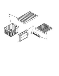 Freezer Shelf Parts Diagram and Parts List for JS48CXDBDB13  Jenn-Air Refrigerator