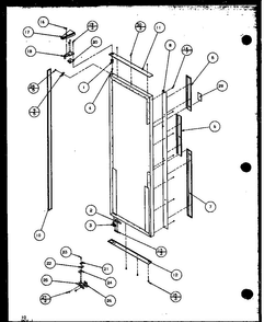 Refrigerator Door Diagram and Parts List for SXD19MW-P1121402WW  Amana Refrigerator
