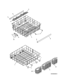Racks Diagram and Parts List for CDB900NB5A  Crosley Dishwasher