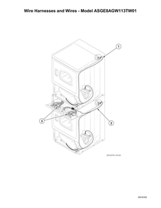 Wire Harnesses/Wires 1 Diagram and Parts List for ASGE8AGW113TW01  Speed Queen Dryer