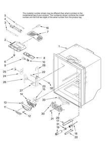 Refrigerator Liner Parts Diagram and Parts List for JFD2589KEP12  Jenn-Air Refrigerator
