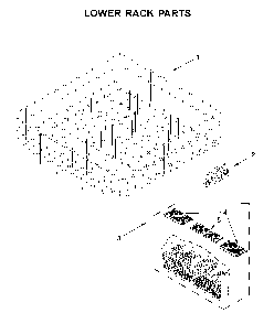 Lower rack parts Diagram and Parts List for MDB7979SHZ1  Maytag Dishwasher