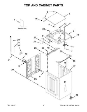 Part Location Diagram of W10894759 Whirlpool USE & CARE GUIDE