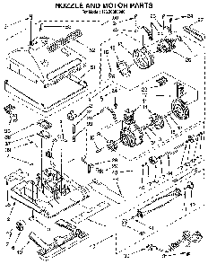 Nozzle And Motor Diagram and Parts List for 1163038390C  Kenmore Canister Vacuum