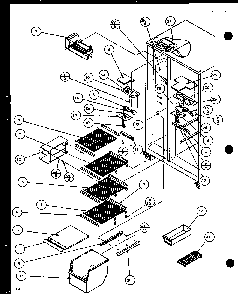 Section 8 Diagram and Parts List for SL22JB-P1116006W  Amana Refrigerator