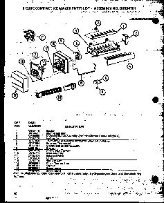 8 Cubc Compact Ice Maker Diagram and Parts List for SZDE27MPL-P1124403WL  Amana Refrigerator