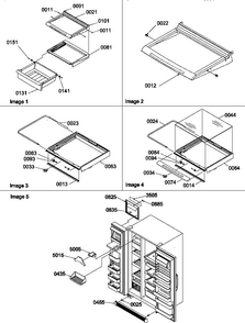 Crisper & Deli Assemblies & Toe Grill Diagram and Parts List for SXD520TW-P1310001WW  Amana Refrigerator
