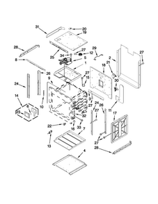 Upper Oven Parts Diagram and Parts List for JJW2830WP02  Jenn-Air Wall Oven