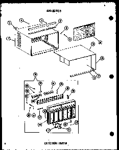 Exterior Parts Diagram and Parts List for ES218-3SPT P67535-2R Amana Air Conditioner