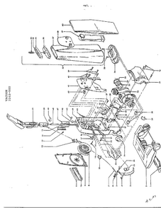 Vacuum Diagram and Parts List for U3345-900  Hoover Upright Vacuum