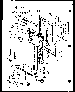 Freezer Door Trim Diagram and Parts List for SRI19GL-P7745504WL  Amana Refrigerator