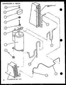 Compressor And Tubing 2 Diagram and Parts List for PTC12300ER P9812515R Amana Air Conditioner