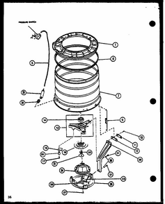 Section 4 Diagram and Parts List for LW2503W P1118410WW Amana Washer