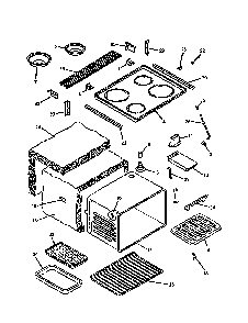 Main Top And Oven Assy Diagram and Parts List for ARS636E-P1130623NE  Amana Range
