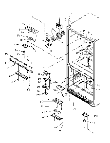 Refrigerator/freezer Controls & Light Switches Diagram and Parts List for BR22S6E-P1196703WE  Amana Refrigerator