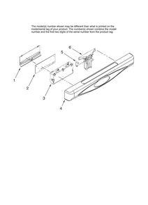 Control Panel Parts Diagram and Parts List for ADB3500AWW45  Amana Dishwasher